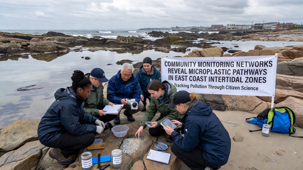Community Monitoring Networks Reveal Microplastic Pathways in East Coast Intertidal Zones